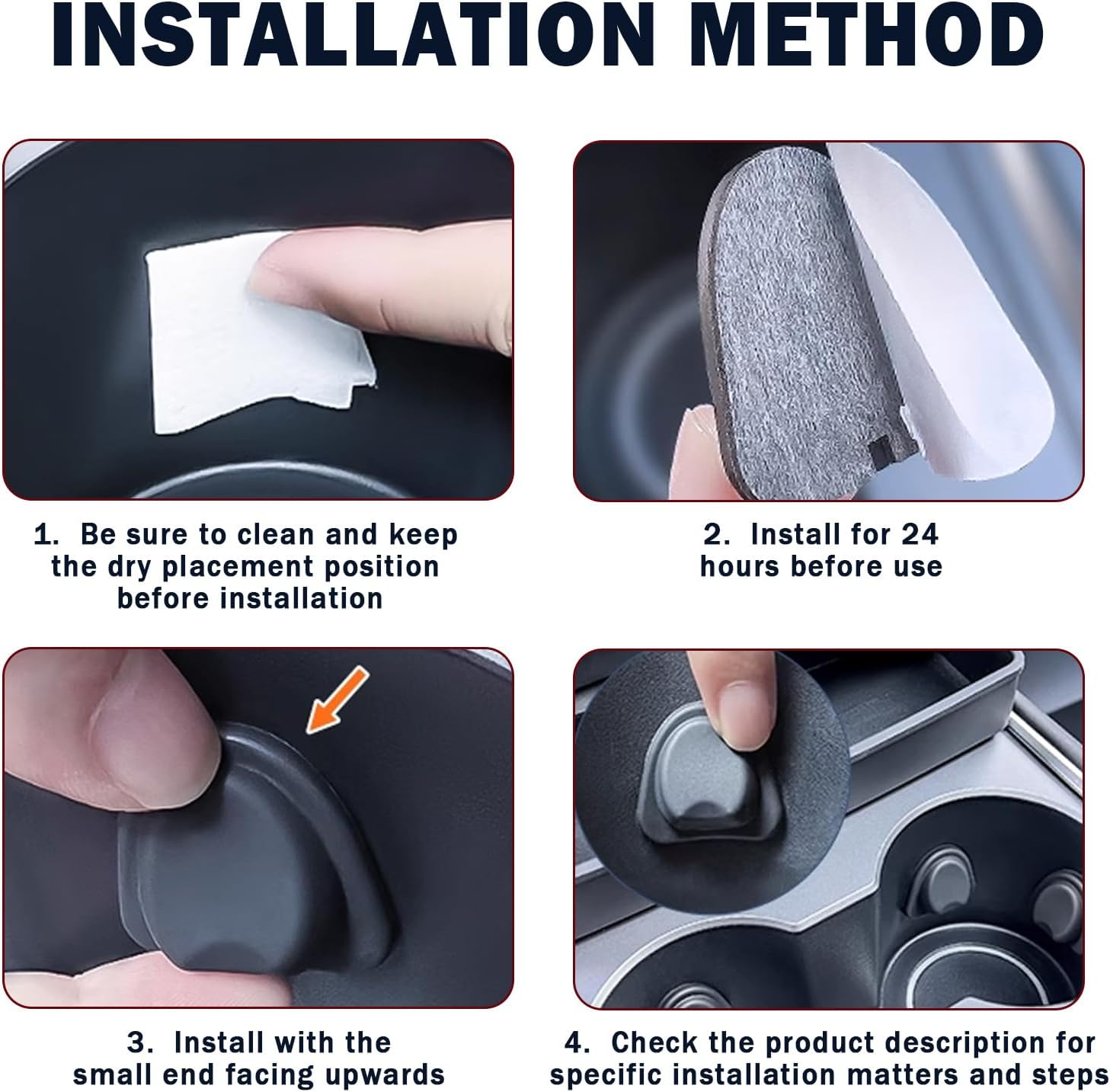 2025 Upgrade Car Cup Holder Insert,Anti-Slip Silicone Cupholder Insert for Car Stabilising Water Cups,Self-Adhesive Automotive Cup Holders Pad for Most Cars/Trucks/Suvs image number 2