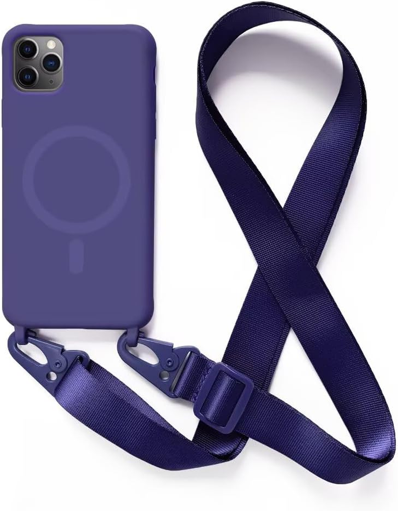 Crossbody Case Compatible with Iphone 16E,Wireless Charging Shell with Adjustable Neck Cord Lanyard Strap,Red