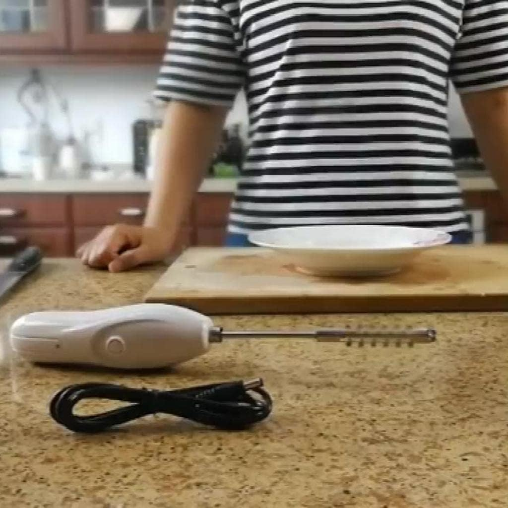 Electric Vegetable Corer Portable White Kitchen Gadgets Tool Fruit Corer Scraping Scale Machine for Kitchen Carving Coring Cucumber Pumpkin image number 6