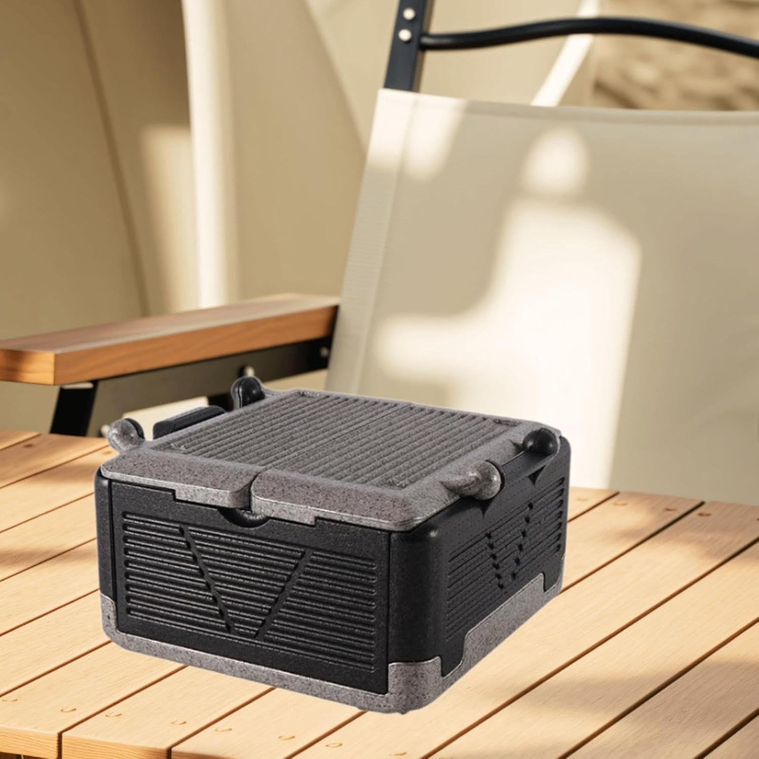 TENOL Food Thermal Box Foam Food Carrier Folding Keep Cold and Warm Storage Camping Cooler Insulated Ice Chest for Fishing Fishing image number 3