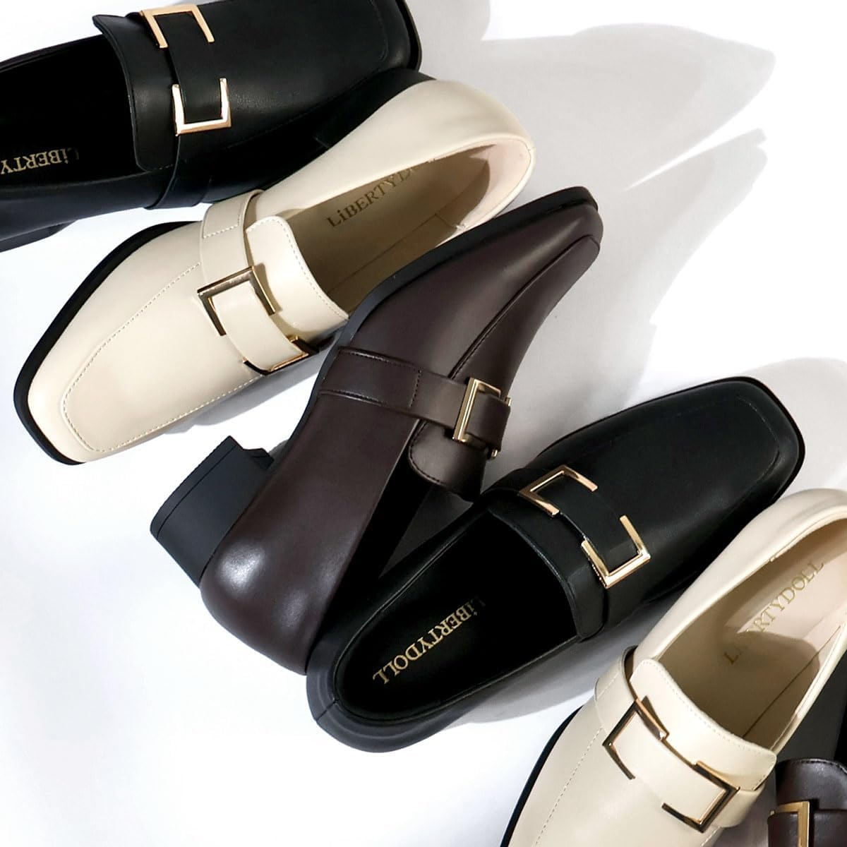 Liberty Doll 3070 Women'S Loafer, Buckle Design, 1.2 Inches (3 Cm) Heels, Square Toe, Casual, Business Casual image number 5