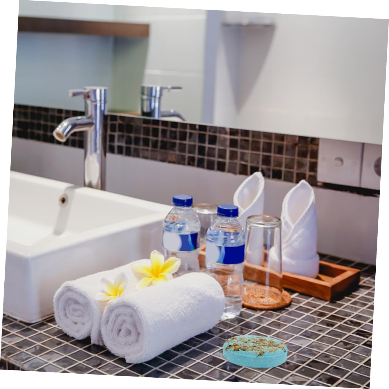 ULTECHNOVO 6Pcs Aroma Bath Pieces Shower Accessory Aromatherapy Steam Flakes for Bathroom Decoration Home Spa Using image number 2