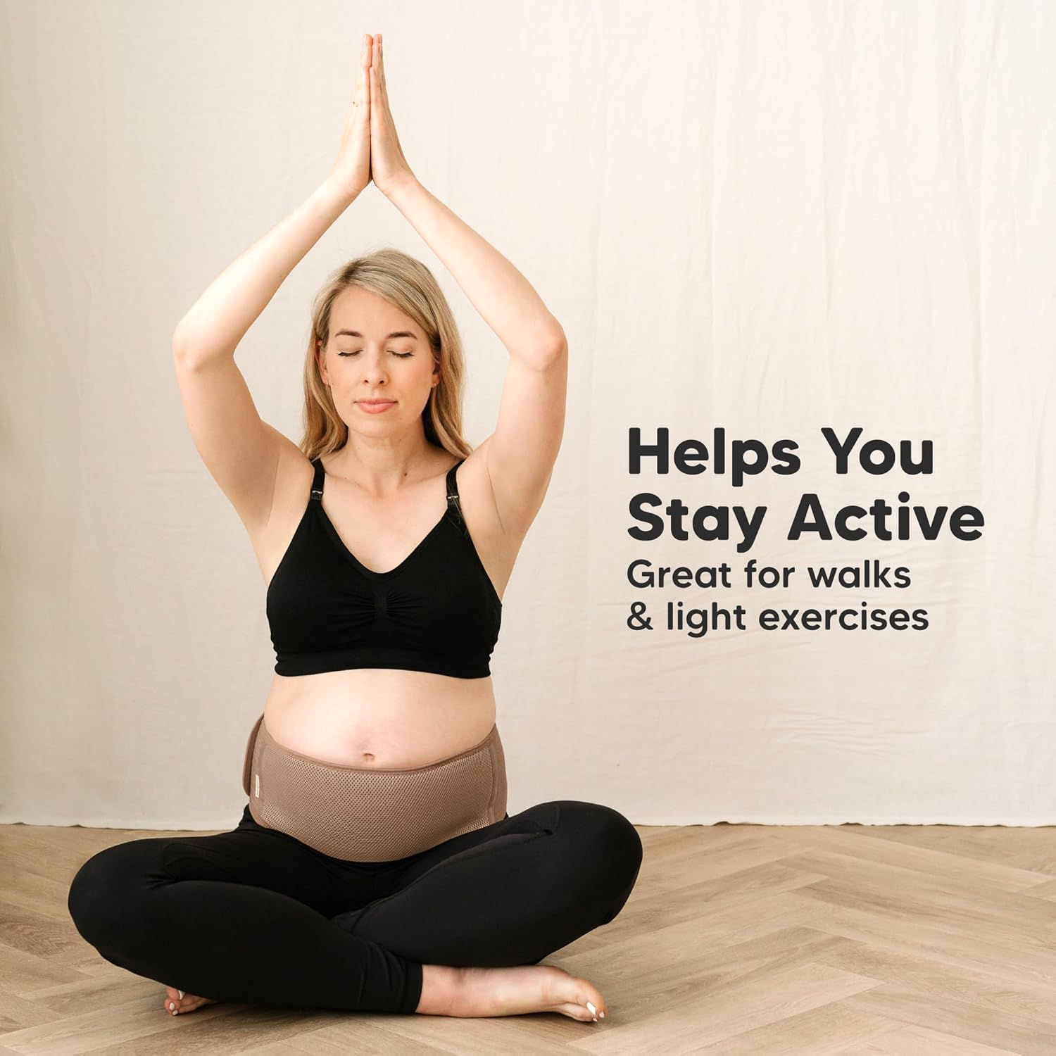 Maternity Belly Band for Pregnancy - Soft & Breathable Pregnancy Belly Support Belt - Pelvic Support Bands - Tummy Band Sling for Pants - Pregnancy Back Brace (Warm Tan, XL) image number 3