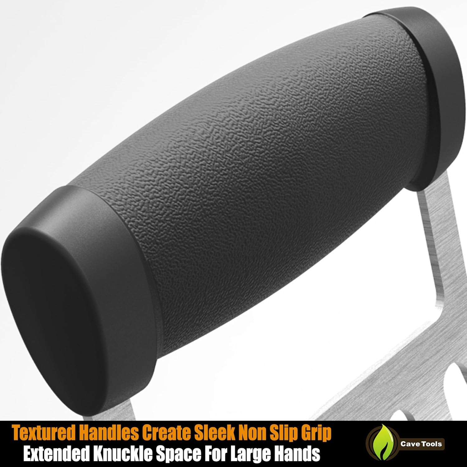 Cave Tools Metal Meat Claws for Shredding Pulled Pork, Chicken, Turkey, and Beef- Handling & Carving Food - Barbecue Grill Accessories for Smoker, or Slow Cooker - Knuckle Grip image number 2