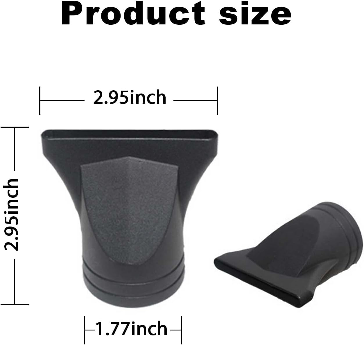 2PCS YAFIYGI Hair Dryer Attachment Universal Plastic Blower Nozzle Replace the Styling Professional Salon Hairdressing Tool of Blow Flat Hair Salon Only for Outer Diameter 4.2Cm to 4.6Cm image number 1