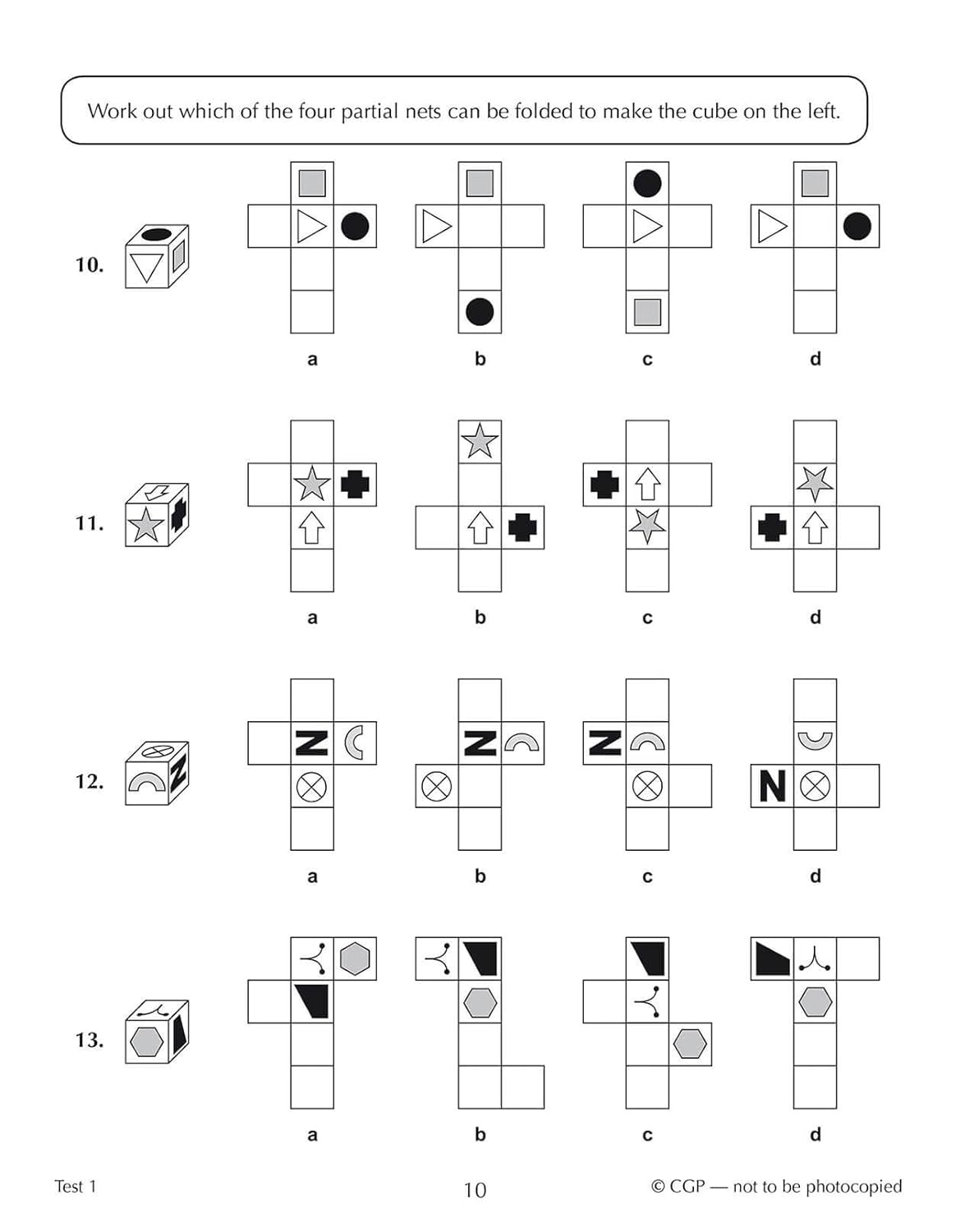 11+ CEM 10-Minute Tests: Non-Verbal Reasoning 3D & Spatial - Ages 10-11 Book 1 (With Online Ed) image number 5