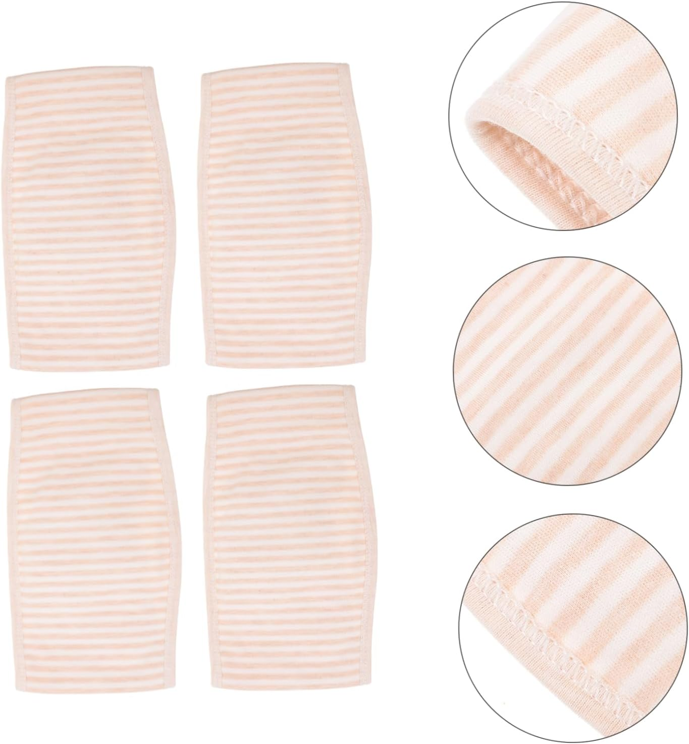 4Pcs Baby Belly Band Navel Belt for Newborn Infant Skin Color Soft Breathable Navel Support for Newborns and Boys and Girls image number 5