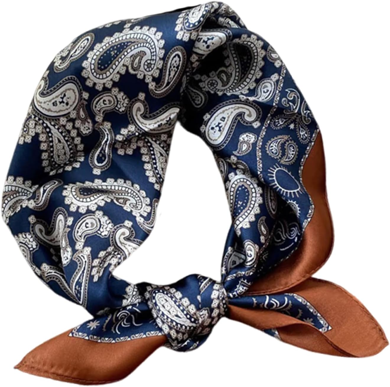 Aufeel Women'S 100% Pure Mulberry Silk Small Square Scarf - Neckerchief Women - Silk Headscarf - 21" X 21" image number 4