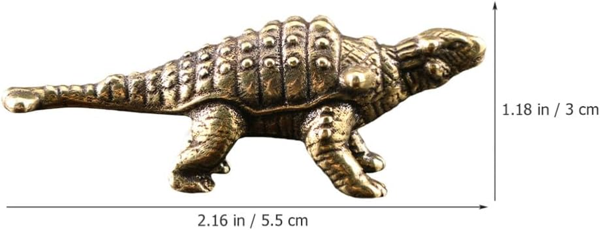 Angoily Brass Dinosaur Ornament Decor Brass Figurine Brass Dinosaur Statue Brass Ornaments Brass Dinosaur Figure Brass Paperweight Chinese Ornaments Antique Copper Ornaments image number 5