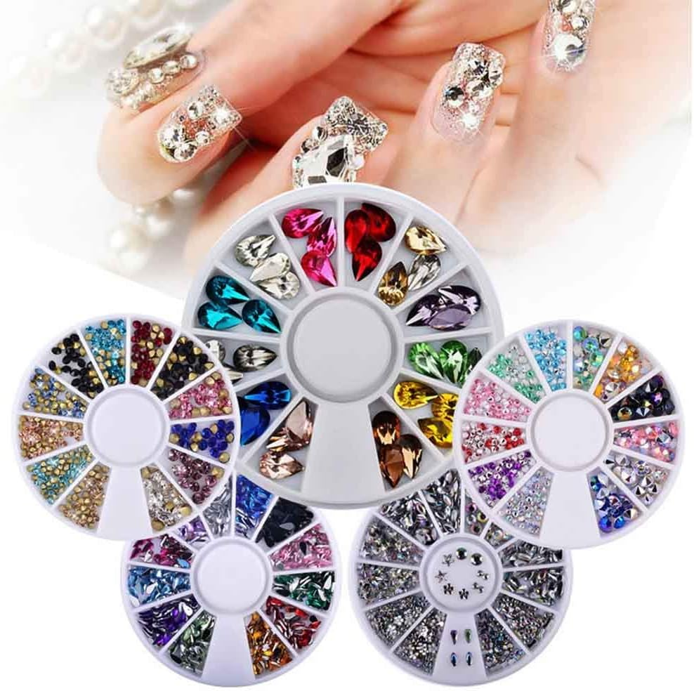 Nail Crystal Nail Crystals Clear Rhinestones Nail Art Rhinestone round Flatback Glass Charms Gems Stones image number 5