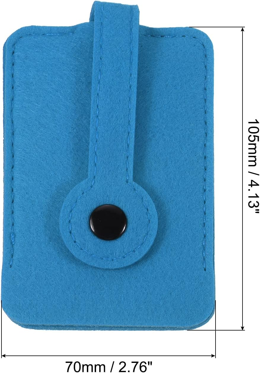 Uxcell Pull-Out Key Case, Felt Car Key Organize Pouch with Drawstring for Home Office Car Key, Sky Blue image number 1