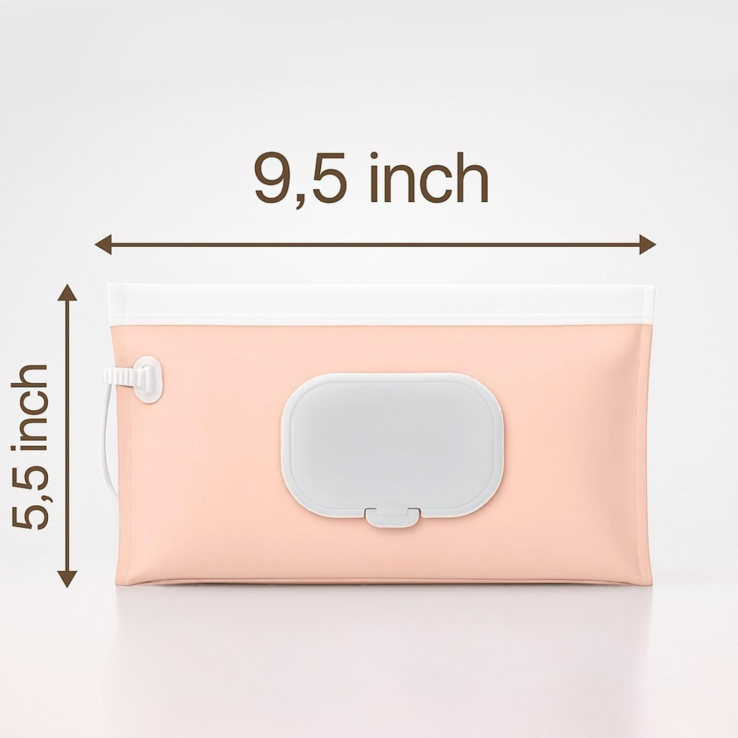 Baby Wipes Dispenser 2-Pack, Blush Pink & Cream Dual-Color Set, EVA Waterproof Material, Leak-Proof, Portable Wet Wipes Dispenser with Wrist Strap, Travel Bag Container by Ermaoo image number 5