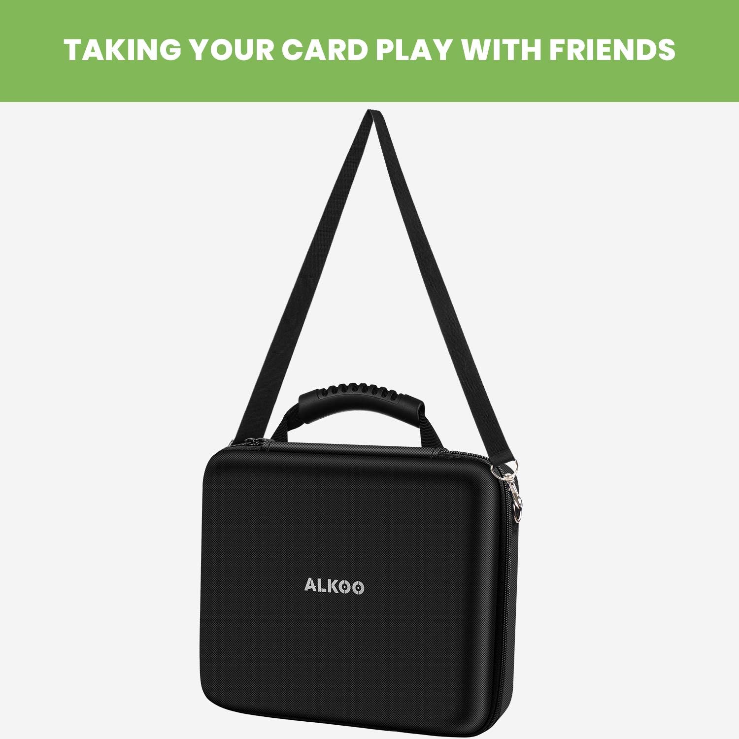 2000+ Card Game Case Holder Fits Main Game and All Expansions, C.A.H/Magic/Cards Deck Box Compatible with Cards against Humanity/Magic the Gathering Board Game Cards/Yugioh & More - Blue image number 3