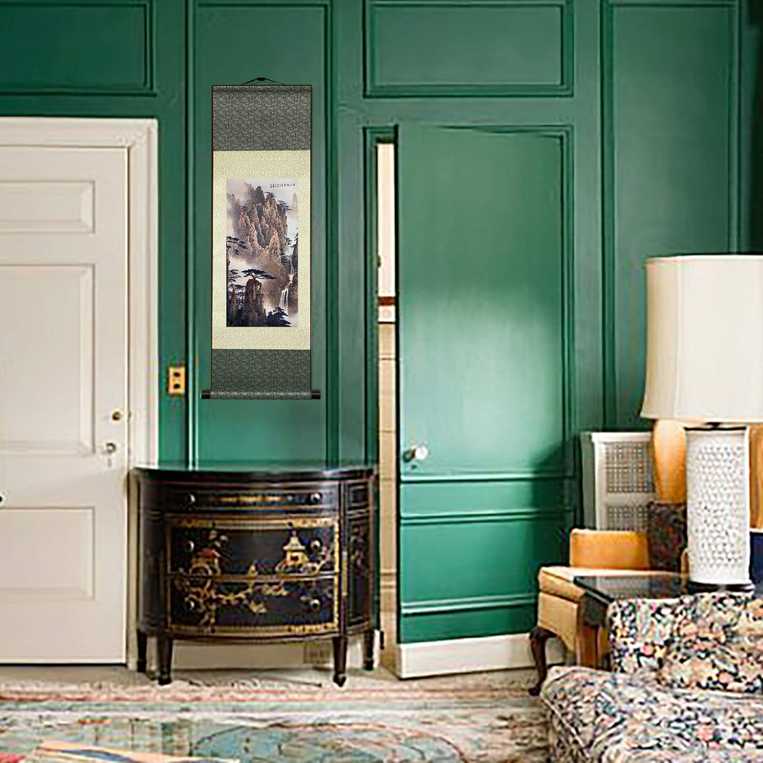 Atfart Beautiful Scroll Wall Hanging,Autumn in Huangshan (39 Inches X 12 Inches). - A3 image number 2