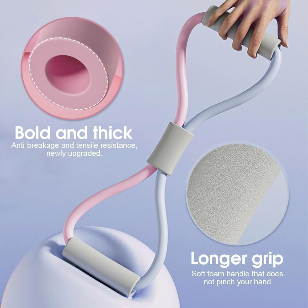 3 Pcs Figure 8 Resistance Bands,Yoga Resistance Band Stretch Fitness Band, Training Elastic Ropes for Chest Arm Back Shoulder, Exercise Equipment for Home Workout,Training,Yoga,Pilates image number 3