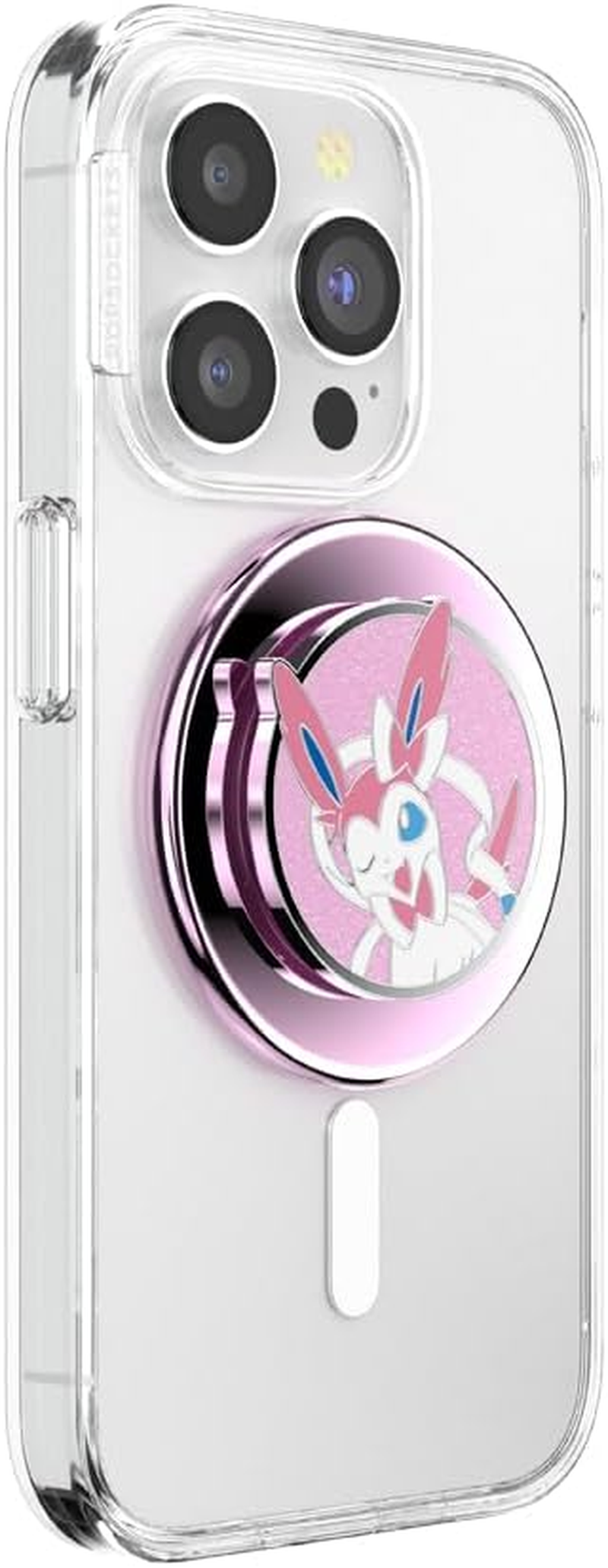 Popsockets Popgrip for Magsafe, Magnetic Phone Grip & Stand, Swappable Top, Secure Grip for Iphone Magsafe Cases, Kickstand for Hands-Free Viewing, Wireless Charging Compatible - Enamel Sylveon Wink image number 1