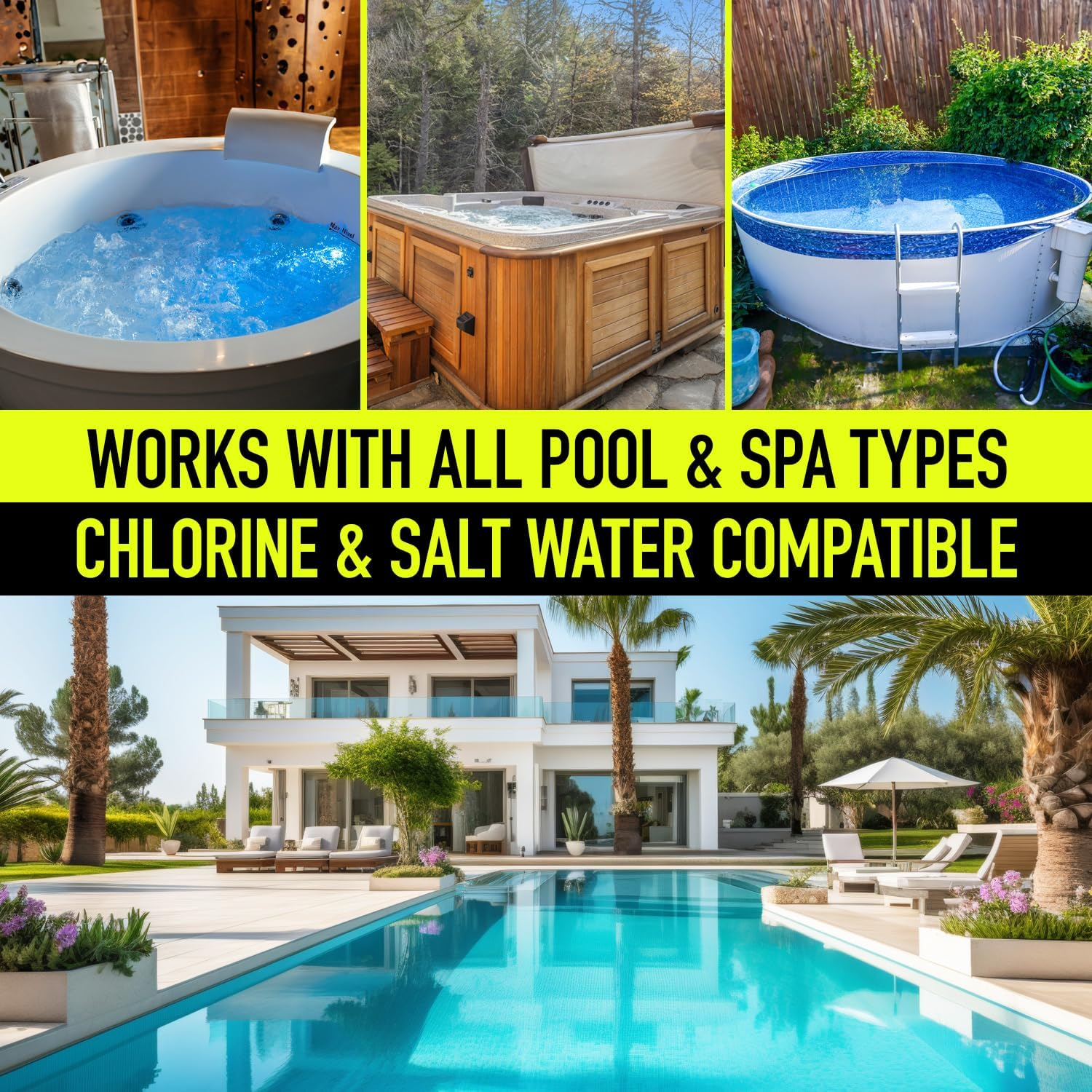 Pool Leak Detection Dye Kit - with 2 Precision Applicators - Made in USA - Superior Long Lasting UV Pool Dye Easily Locates Leaks - for All Pool, Spa, & Hot Tub Types - 8 OZ (Fluorescent Yellow) image number 6