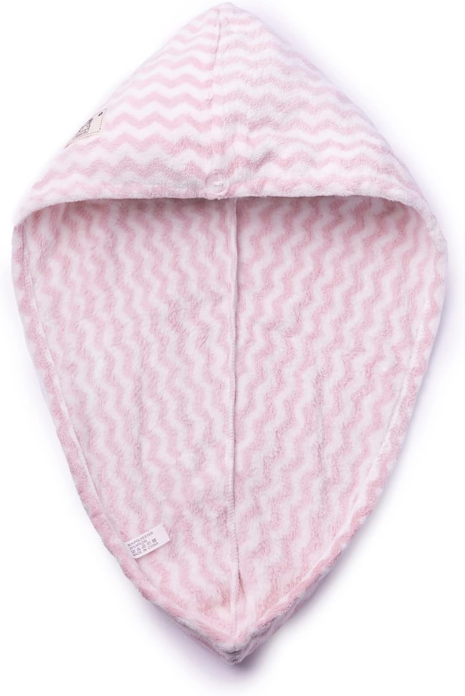 Fast Drying Hair Turban Towel White / Pink One Size