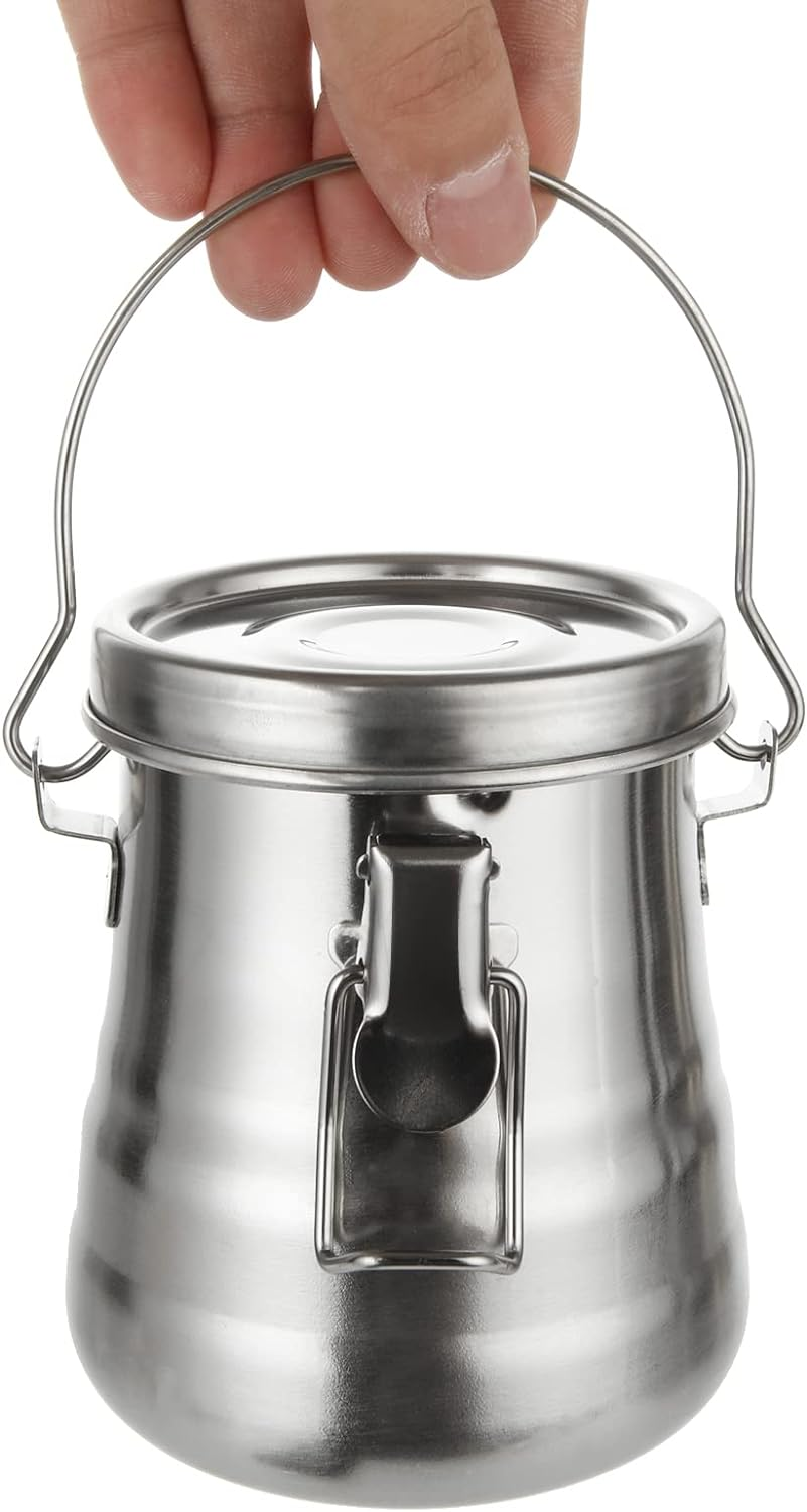 DIRBUY Oil Paint Brush Washer, Portable Stainless Steel Leak-Proof Paint Brush Washer with Lid and Filter Screen for Oil Painting, 3.9 Tall X 3.4 Inch Diameter image number 2