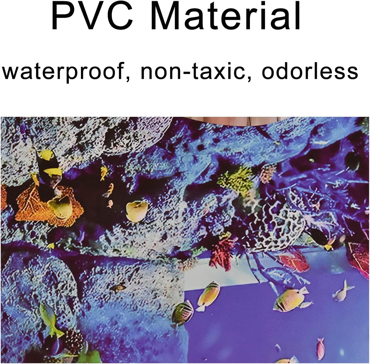 Pinenjoy 3D Underwater World Wall Decal Vivid Ocean Sea Life Wall Stickers Removable Self-Adhesive Vinyl Wall Art Decals for Home Floor Ceiling Bedroom Nursery Living Room Playroom Decor