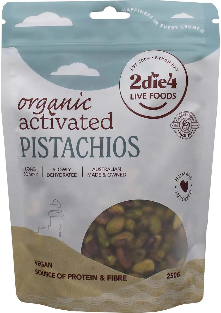 2Die4 Live Foods Activated Organic Pistachios 250G