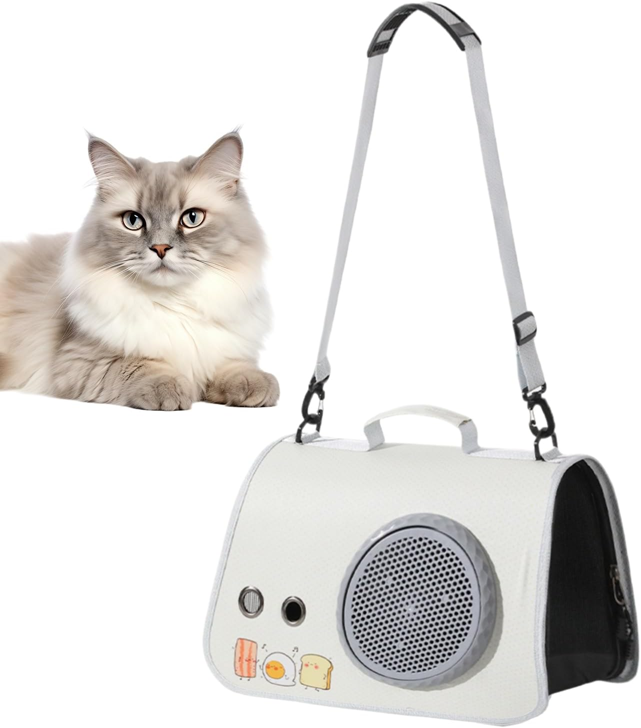 Cat Carrier | Travel Cat Carrier Shoulder Bag - Large Transport Animals Tote with Shoulder Strap Breathable for Adults Men Women Elderly Teens image number 6