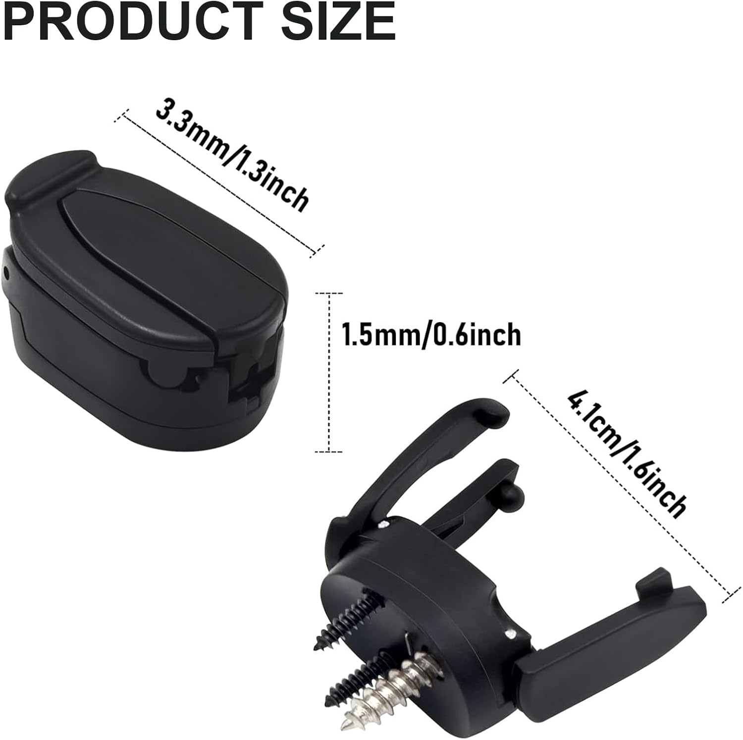 6 PCS Golf Ball Pick up Retriever Grabber Claw Sucker Tool,Mini Foldable Plastic Claw Grabber Sucker Golf Accessories,Foldable Ball Pick up Put on Putter Grip image number 5