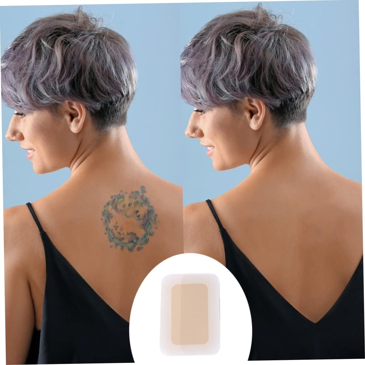 Tattoo Cover up Patch, 12Pcs 5.5X3.9Inch Tattoo Flaw Conceal Patch, Breathable Waterproof Tattoo Cover up Sticker, Tattoo Concealing Tape for Summer image number 3