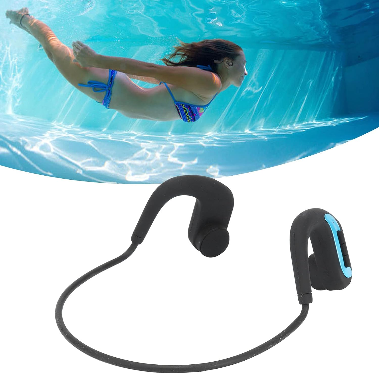 Cryfokt Swimming Headset, Waterproof IP68 Driving Wireless Bones Audio Audio Calling Music Reproduction image number 3