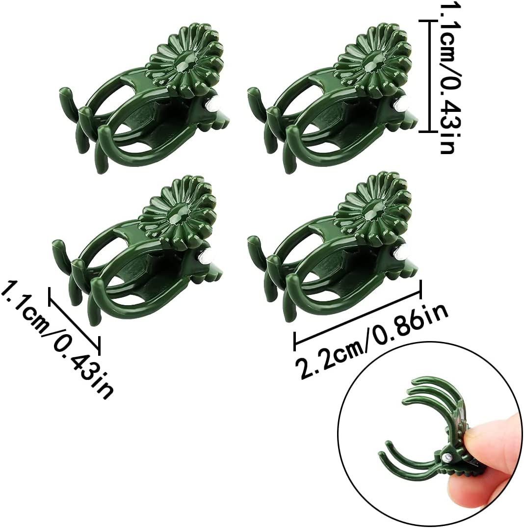 Plant Clips, 100PCS Orchid Support Clips for Supporting Stems Vines Grow Upright (Green) image number 5