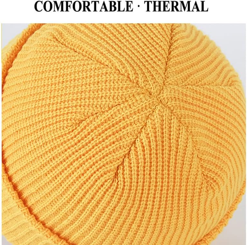 TOPTIE Winter Cuffed Beanie Knit Hats for Teens, Warm & Soft Toboggan Cap - Navy image number 6