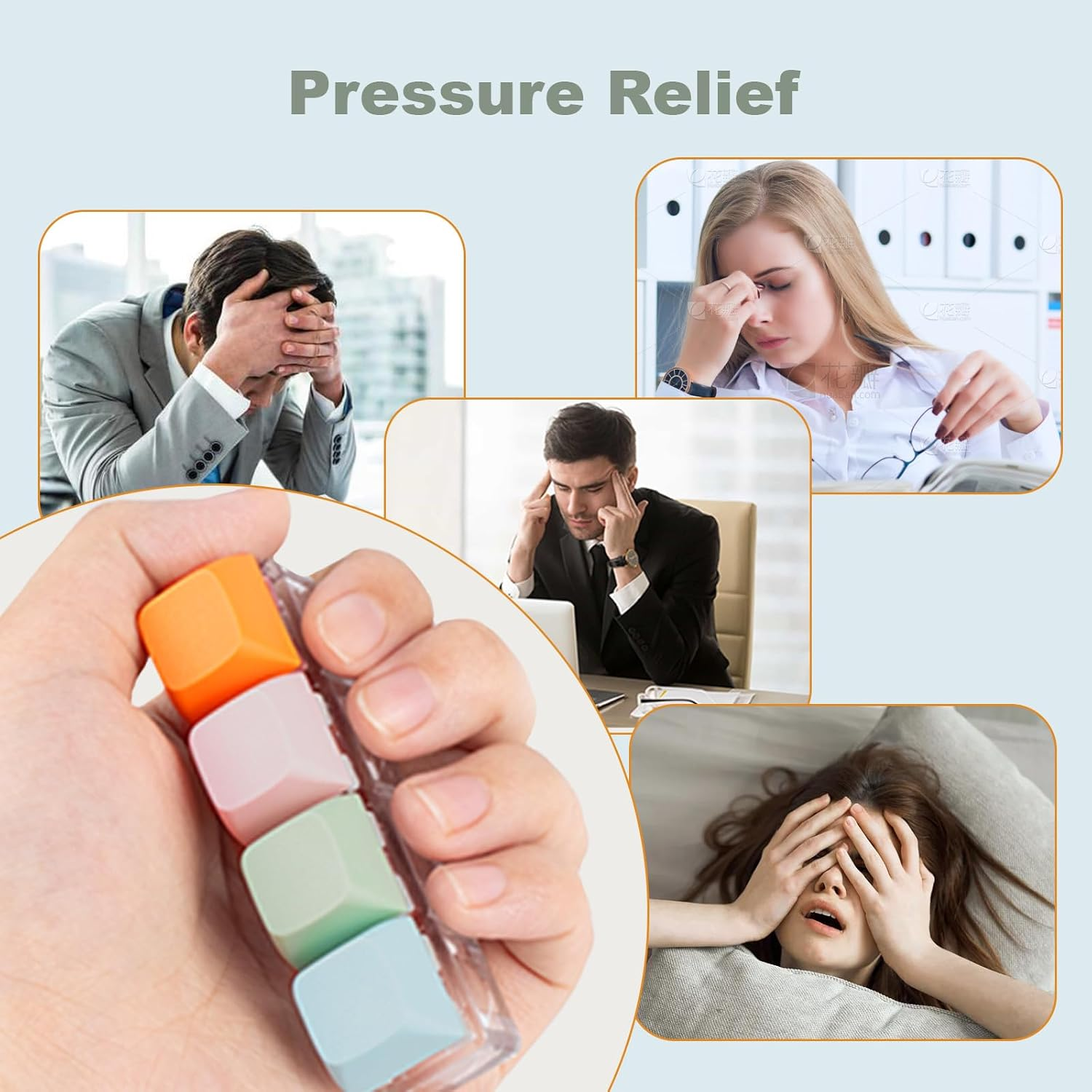 4 Pcs Keyboard Fidget Toy, Keyboard Fidget, Fidget Toys Keychain Keyboard 4 Keys Keyboard Decompression Toys Keyboard Keychain Toys Finger Keyboard Caps Toy to Relief Stress Pass the Time (4 Colors)