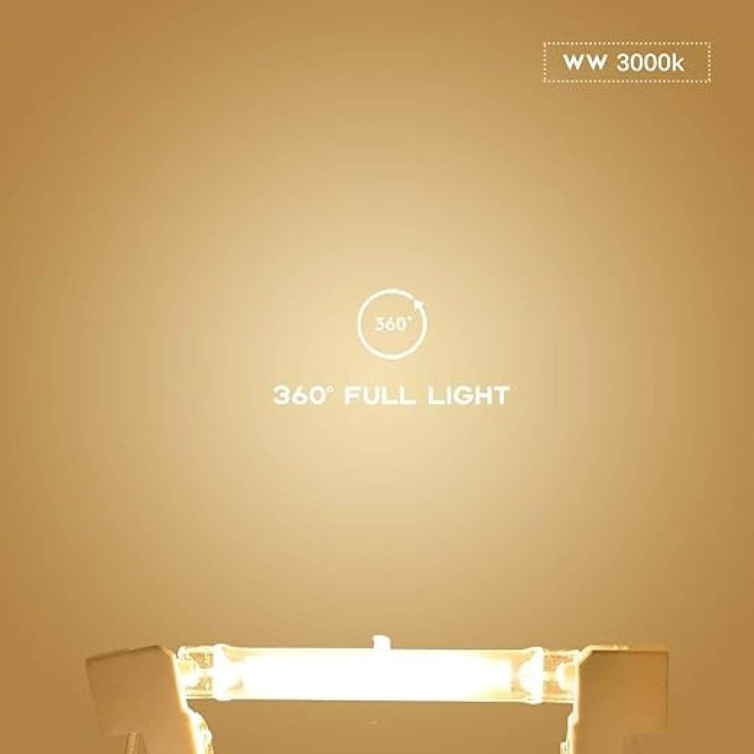 Lumetheus High Brightness LED R7S Glass Tube COB Lamp - 10W/20W, 78Mm/118Mm/189Mm Double End Replacement for Halogen Lamps 1Pcs-118Mm-20W-Warmlight - 118Mm-10W-Warmlight image number 3