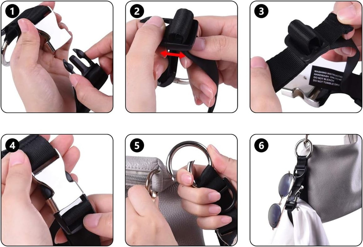 Enwye Adjustable Black Metal Luggage Buckle Strap for Suitcases, Backpacks, Bags, Travel Gear image number 5