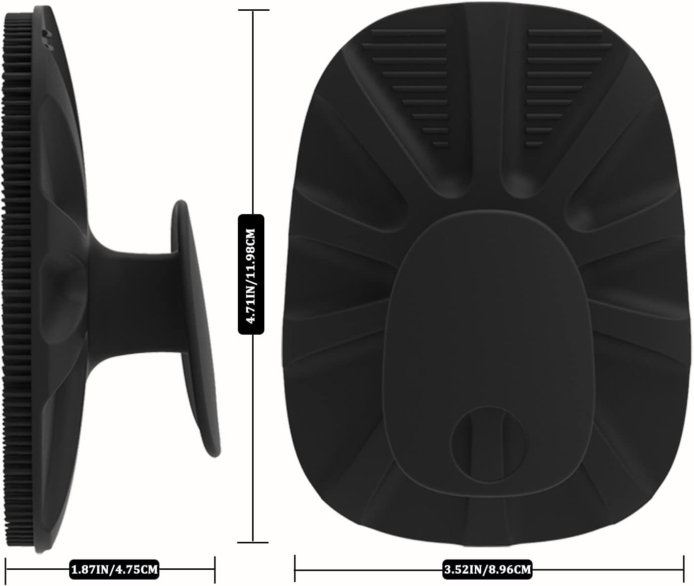 Hieerbus Silicone Body Scrubber Shower Bath Brush for Men Women Nourishing, Cleaning & Exfoliating - No-Slip Handle,Lather Well, Long Lasting, Easy to Clean & More Hygienic Loofah,1 Pack,Black - Army Green image number 7