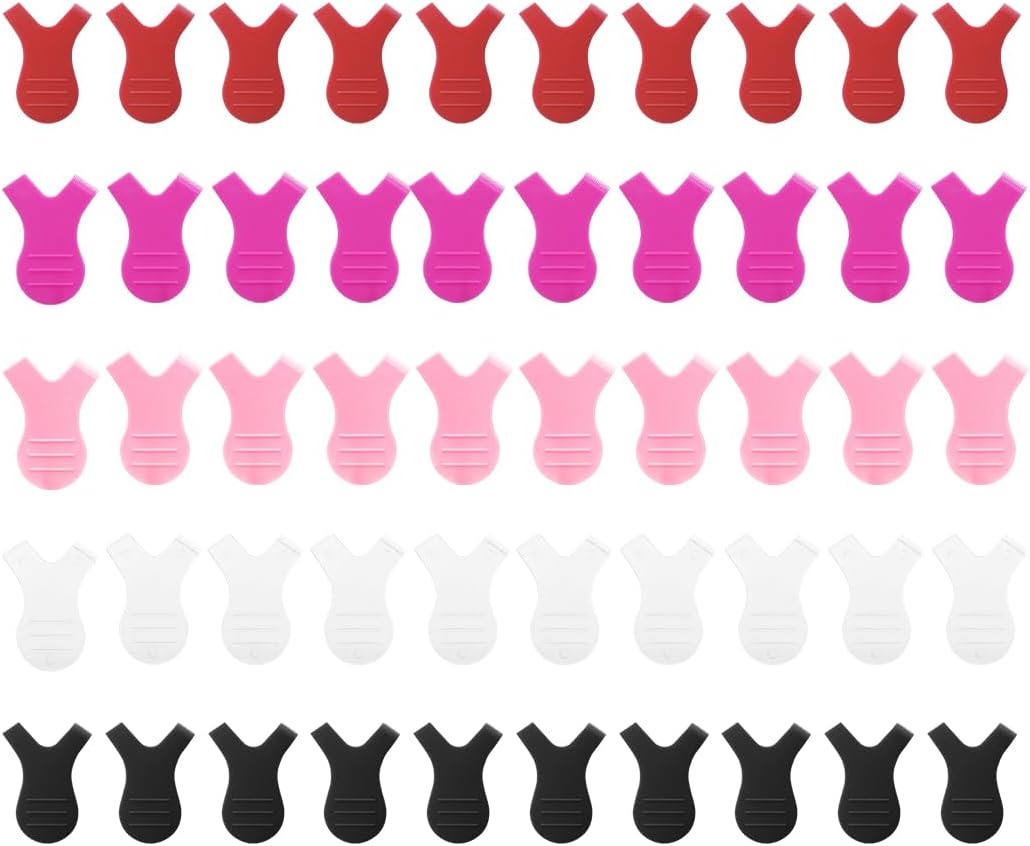 DLPRK Pack of 50 Y Shape Eyelash Brush, Silicone, Eyelash Lifting Accessories, Eyelashes, Shield Pads, Eyelash Lift Tool Aid for Eyelash Extension, Eyelash Lift Brush (5 Colours)