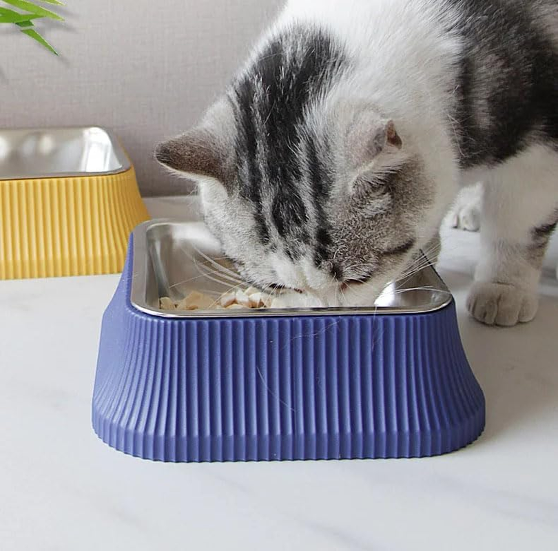 Square Stainless Steel Dog Water Bowl with Non-Slip Rubber Strips, Small Dog Feeding Bowl, Pet Bowls for Cats image number 3