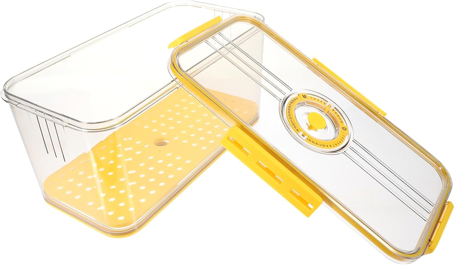 GRADENEVE Bread Box with Timing Lid and Airtight Seal Reusable Toast Storage Container for Fridge and Freezer Keeping Bread Fresh Easy to Clean Kitchen Food Organizer image number 2