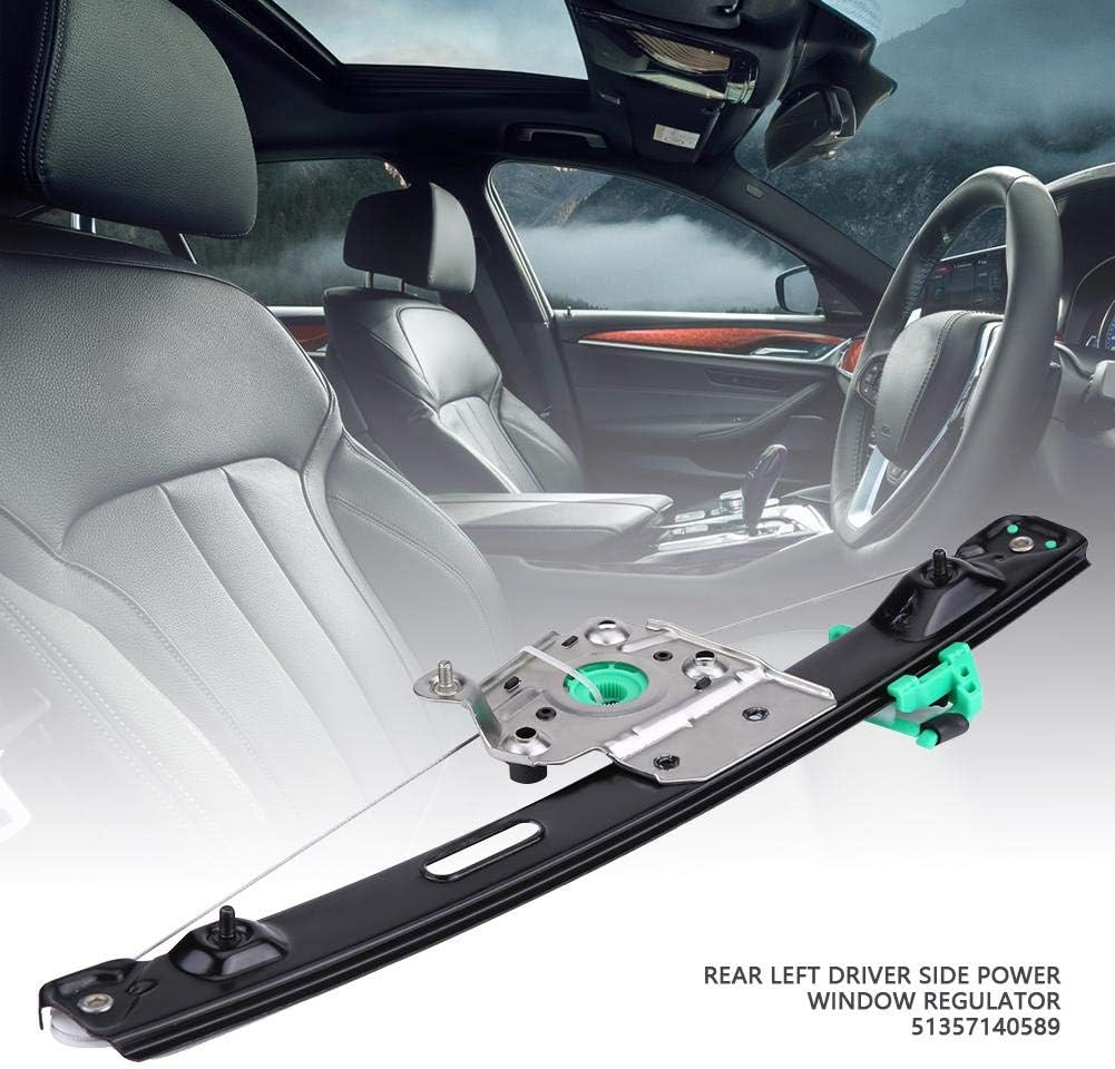 Power Window Regulator Rear Left Driver Side Fit for BMW E90 3 Series 4 Door OE 51357140589, Window Lift Regulator Replacement image number 5