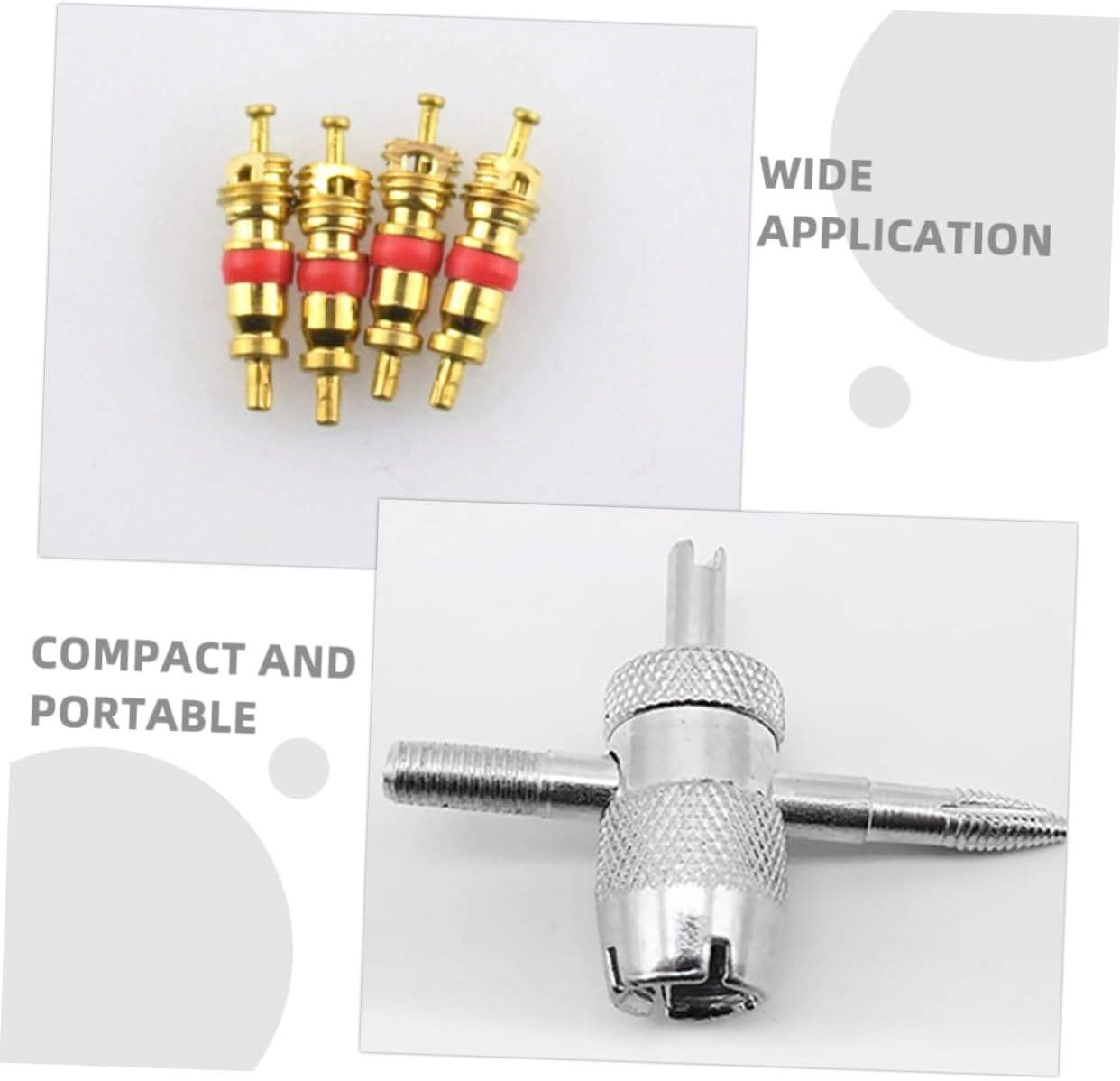 Kisangel 2Sets Tire Valve Tool Quick Valve Core Removal for Car Suv Truck Automotive Maintenance Kit