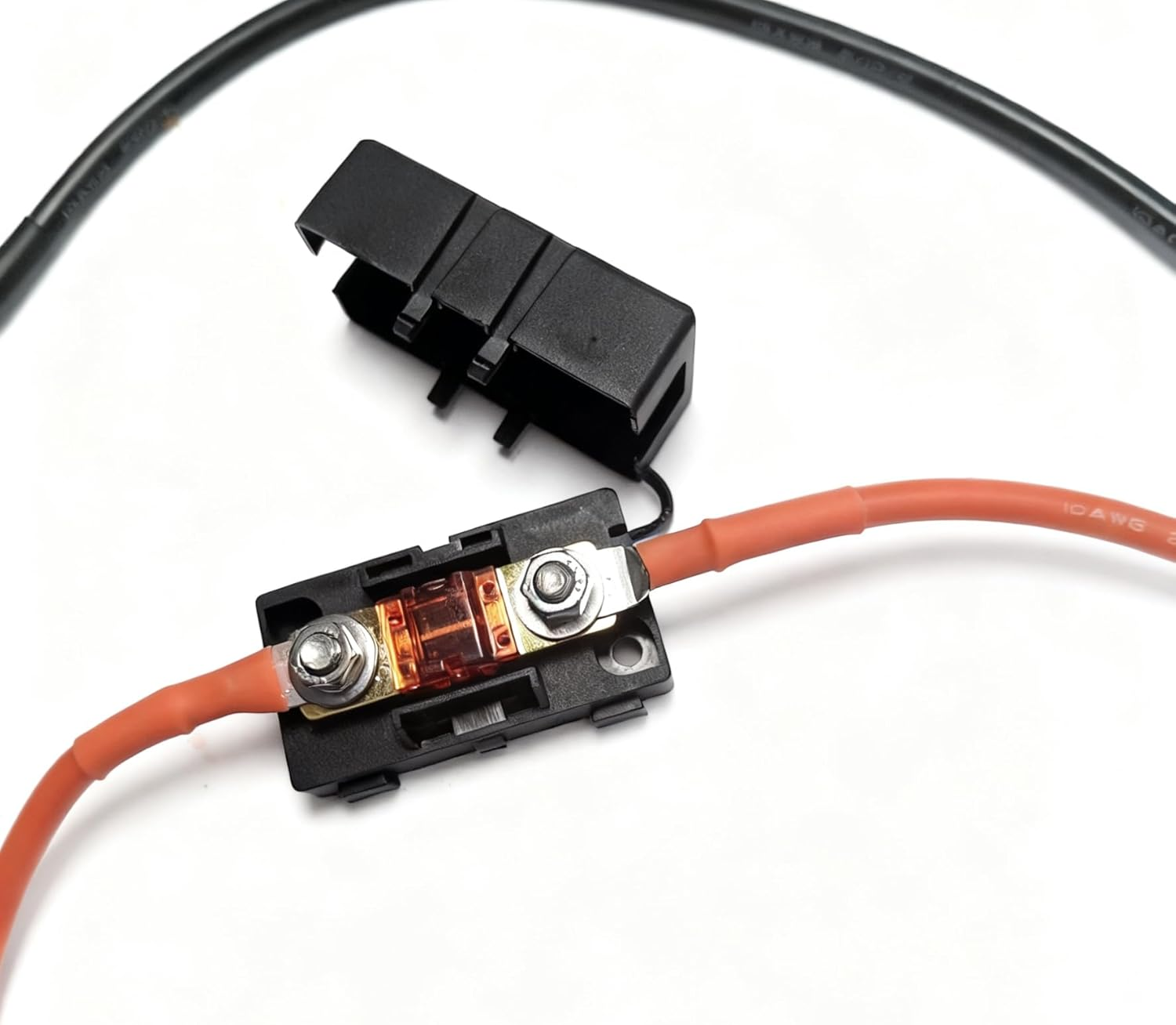 50A Anderson Plug with 30Cm 10AWG Cable, O-Ring Terminals, Midi Fuse Kit 50A Midi Fuse Holder with Inspection Window Heavy Duty Wiring for Caravan, 4WD, Solar, Battery Charging 1ANDS+1MIDI (30Cm) image number 5