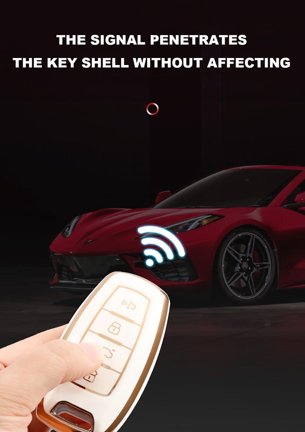 Ontto TPU Car Key Fob Cover Fit for Haval H6 H7 H9 H4 Hover H2S F5 F7 F7X F7H Dargo Jolion GMW Remote Key Case Key Shell Key Holder Keychain Protector Accessories - 3 Buttons-Black image number 4