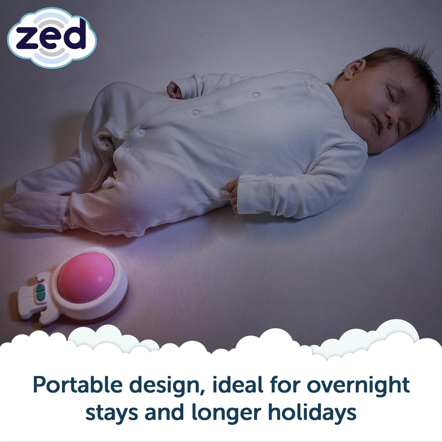 Zed by Rockit - Car like Vibrations - Baby Sleep Aid - 6 Vibrating Modes & Soft Glow Night Light - Works on All Mattresses - Baby Soothing Machine - Helps Toddlers Sleep image number 3
