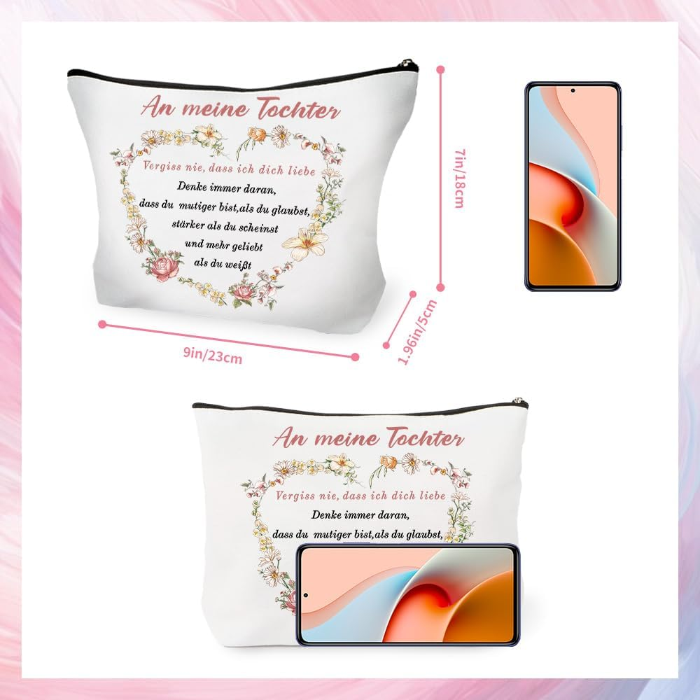 Touching Gift for My Daughter, Birthday Gift for Daughters, Christmas Gifts for My Daughters, Cosmetic Bag for Daughter, D'Alene To, Cosmeticcase-Tochter01 image number 4