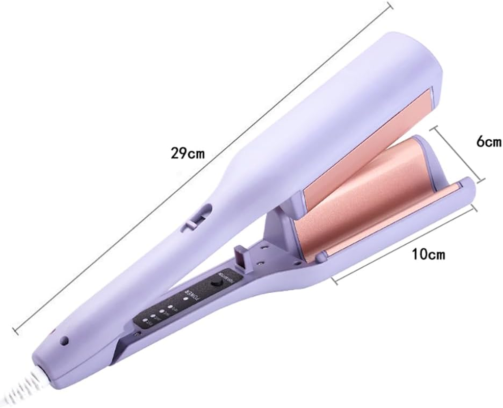V Shape Curling Iron 32Mm Hair Deep Waver Adjustable Temperature Locking Button Hair Curler Ceramic Big Waves Crimper Hair Iron Styling Tool image number 6