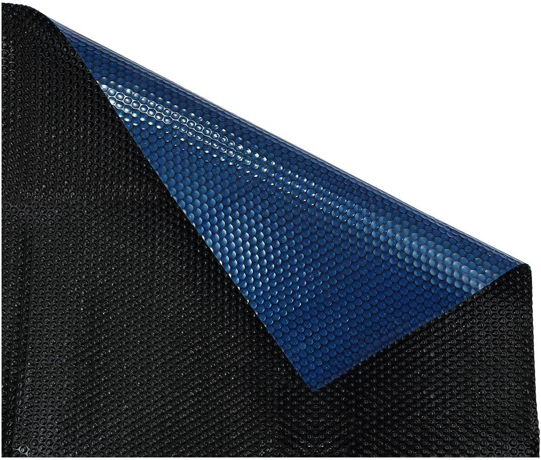 Groverdi Pool Cover 500 Micron Bubble Blanket Heavy Duty Outdoor Swimming Rectangular Pool Solar Cover with Bubbles, Keep Water Heat and Clear, Waterproof Dustproof Blue/Black 10.5Mx4.2M image number 2