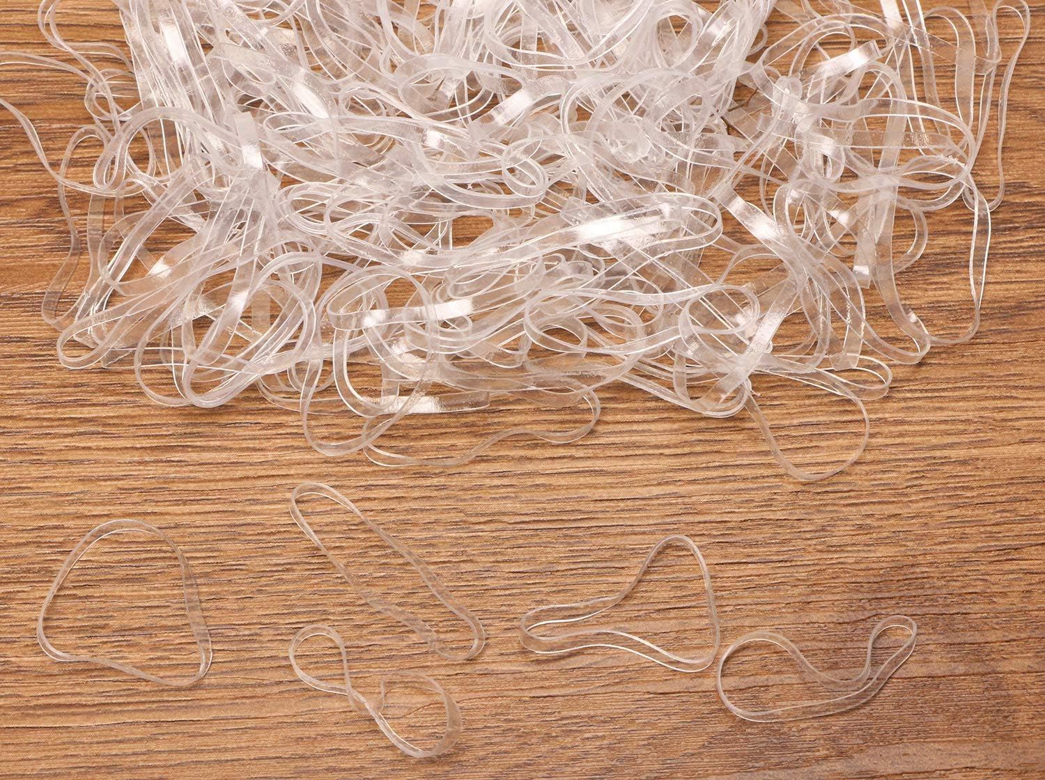 Shapenty Clear Elastic Hair Ties Rubber Braiding Bands Holder for Wedding Hairstyle and Toddlers Kids Baby Girls Ponytail, 200PCS image number 1