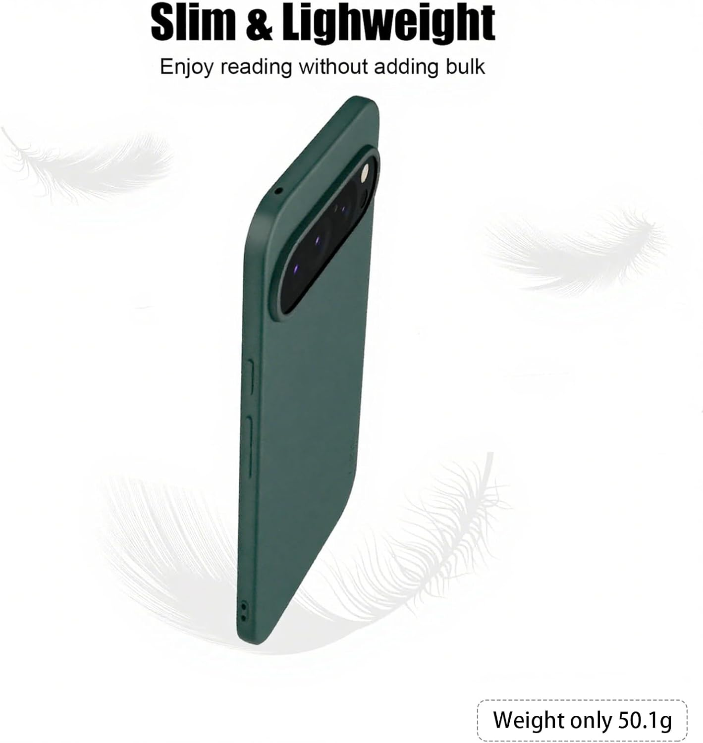 Case for Google Pixel 9/9 Pro 2024 6.3",Liquid Silicone Slim Full-Body Protective Phone Case Cover,Rugged Anti-Drop Shockproof Scratch Protective Case (Green) image number 1