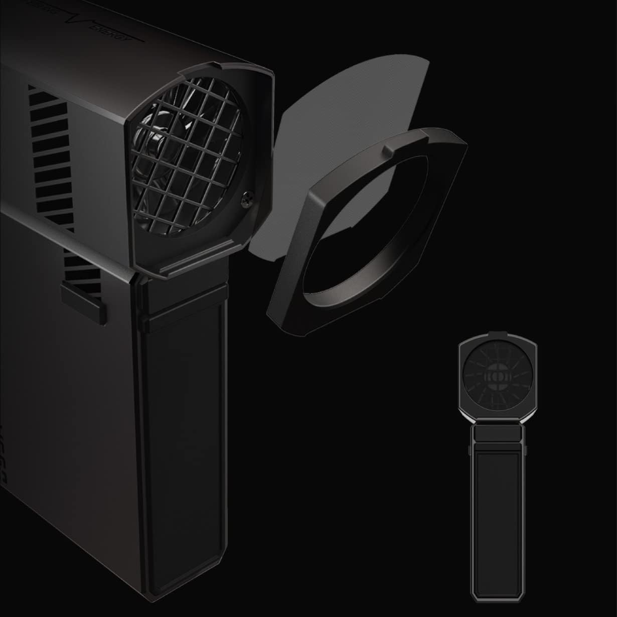 VSGO V-EB012-S1 Electric Air Duster, 100,000 RPM, 3 Levels Wind Power Adjustment, Maximum Wind Speed of 13.5 Ft (34.5 M/S) Smartphone Size, Compact, LED Light, USB Type-C Charging, Air Pump, Cleaning image number 5