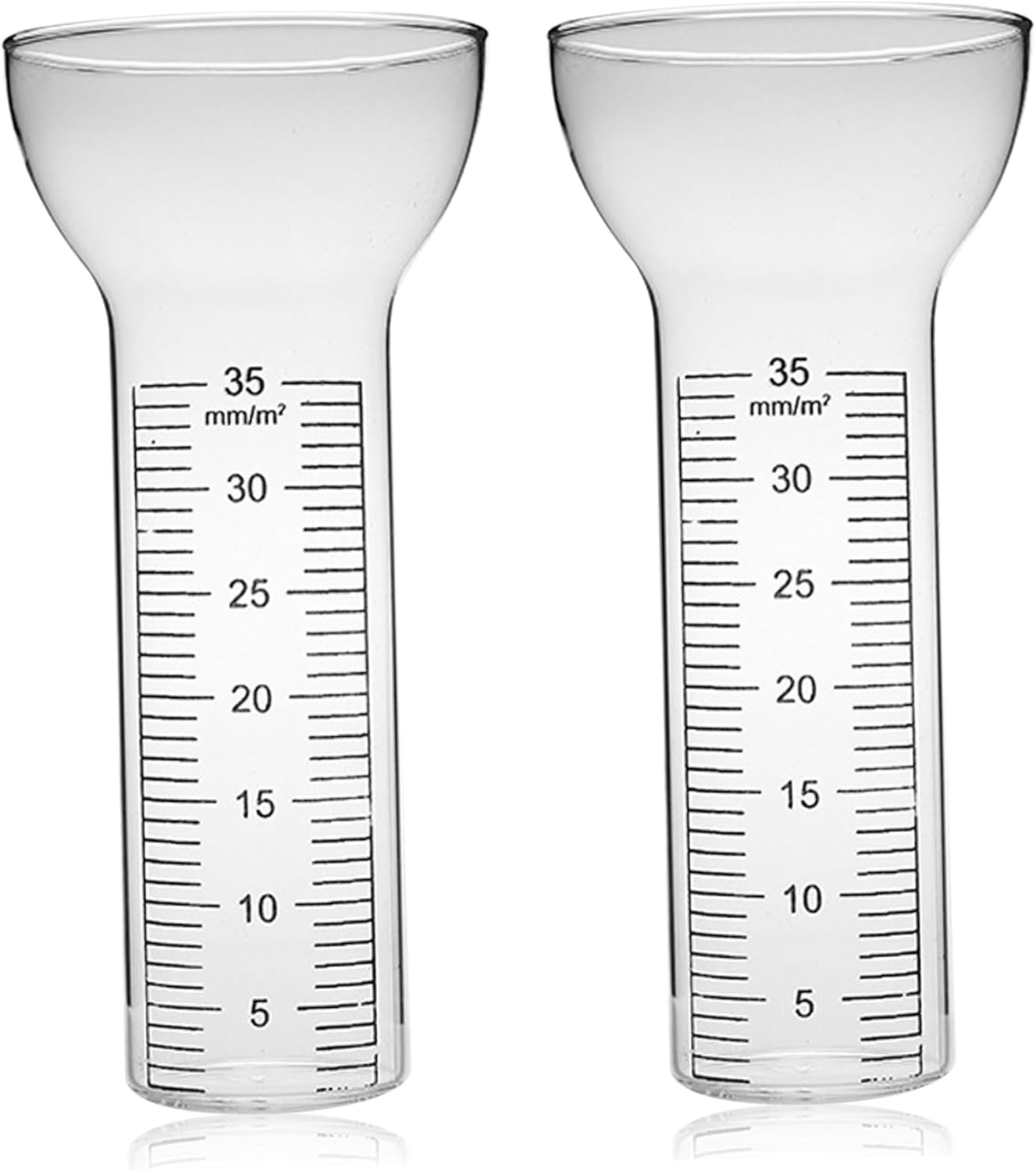 Rain Gauge Replacement Tube, 2Pcs 35Mm Glass Rain Gauge Tube with Clear Marks, Freeze Proof Rain Gauges Tube for Yard, Garden image number 1